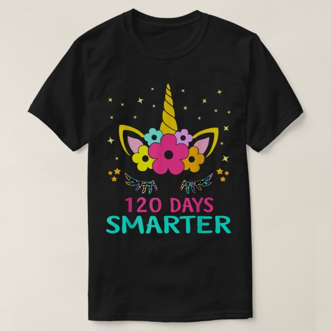 Camiseta 120 días de escuela disfraz de chicas unicornios (Diseño del anverso)