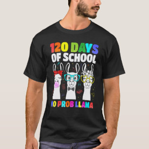 Camiseta 120 Días De Escuela Sin Prob llama Llama Maestra 1