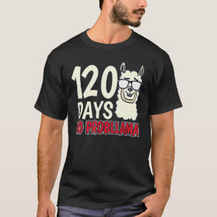 Camiseta 120 días de maestría de primer grado escolar
