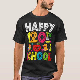 Camiseta 120 días felices del arcoiris del profesor escolar