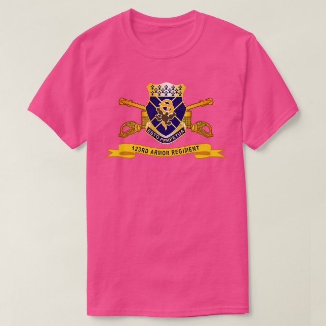 Camiseta 123ᵉʳ Regimiento de armadura con cinta de segurida (Diseño del anverso)
