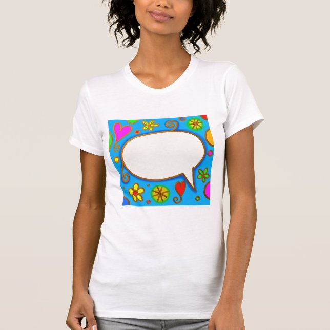 CAMISETA 1246 CARTA DE BURBUJAS DE CORAZÓN DE NIÑO (Anverso)