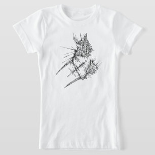 Camiseta 124 Arte Tribal Abstracto Blanco y Negro de Tatuaj