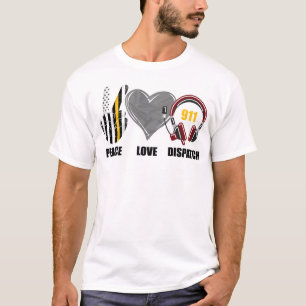Camiseta 1251 Dispatcher Thin Gold Line Peace Love Dispatch