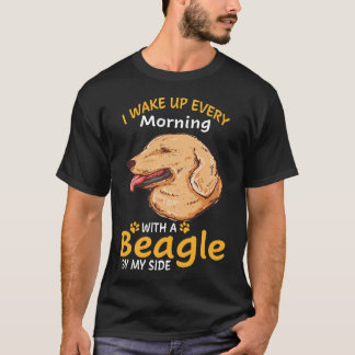 Camiseta 125 Me despierto cada mañana con un Beagle a mi la