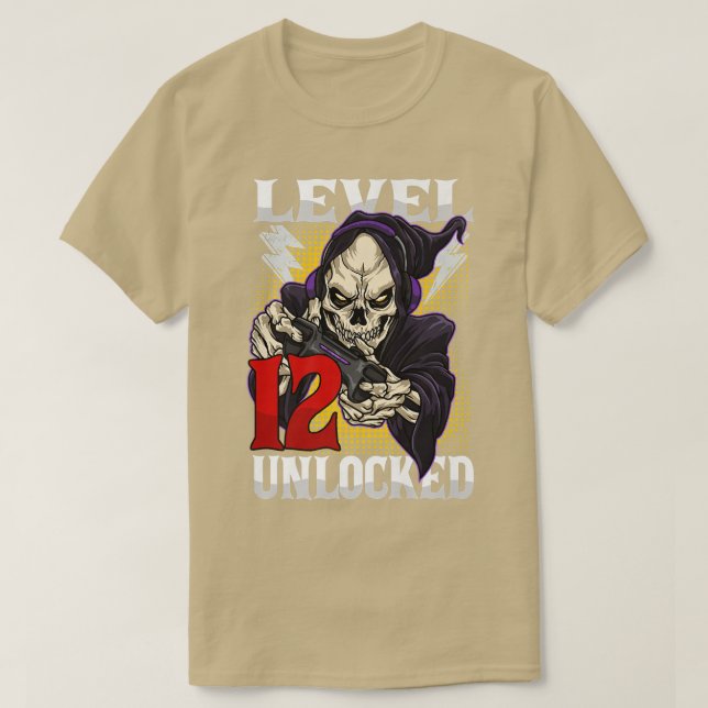 Camiseta 12.º Aniversario del Skeleton Nivel 12 Gama desblo (Diseño del anverso)