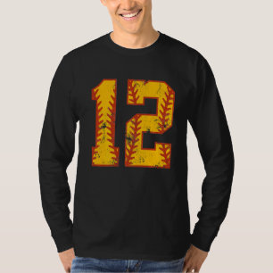 Camiseta 12.º Chica de 12 años de la escuela de softbol de 