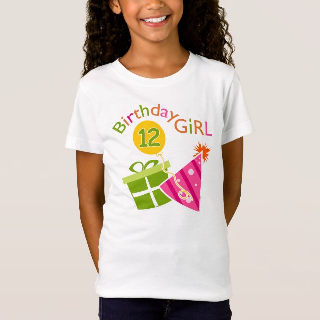 Camiseta 12.º Chica de cumpleaños (Anverso)