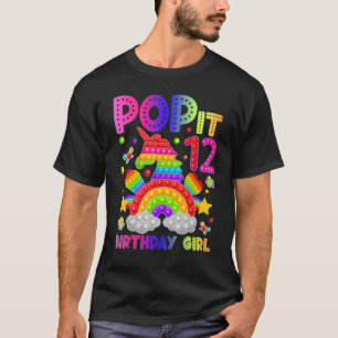 Camiseta 12.º cumpleaños Fidget Toy Pop It Chica de cumplea