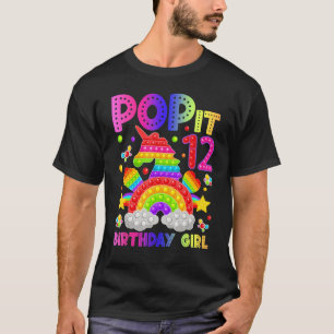 Camiseta 12.º cumpleaños Fidget Toy Pop It Chica de cumplea
