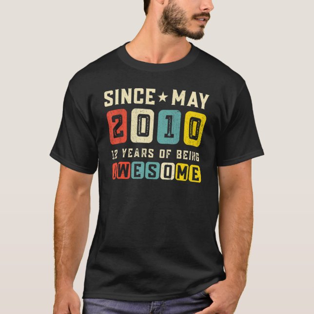 Camiseta 12.º cumpleaños increíble desde la época de mayo d (Anverso)