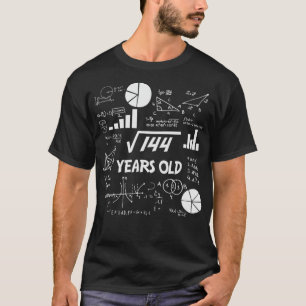 Camiseta 12.º cumpleaños Love Math Square Root 144 Maestr