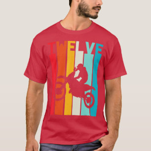 Camiseta 12.º cumpleaños Retro Motocross 12 años Chica de n