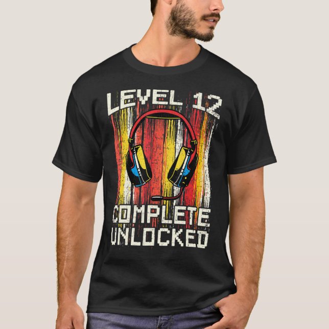 Camiseta 12.º desbloqueo completo del videojugador de cumpl (Anverso)