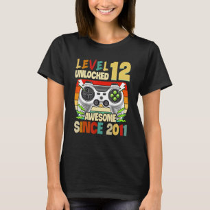 Camiseta 12.º regalo de cumpleaños niños de nivel 12 desblo