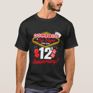 Camiseta 12 Aniversario De Las Vegas 12 Aniversario Boda La