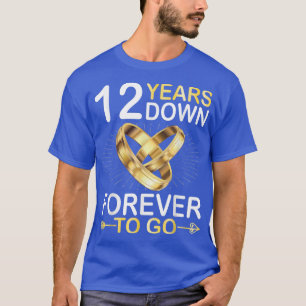 Camiseta 12 Años Casados Por Siempre Para Ir Feliz Caso Hu