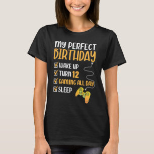 Camiseta 12 años Cumpleaños 12.ª Chica Gamer Boy Tw