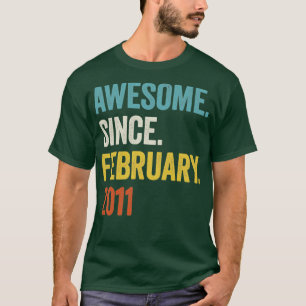Camiseta 12 años de asombro desde febrero de 2011 12º cumpl