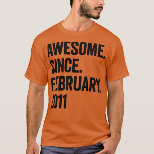 Camiseta 12 años de asombro desde febrero de 2011 12º cumpl