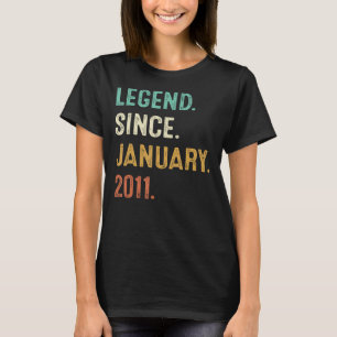 Camiseta 12 años de edad duodécima leyenda de los niños de