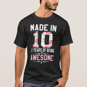 Camiseta 12 Años De Edad En 2010 12º Cumpleaños Para La Ado