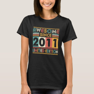 Camiseta 12 años de edad increíble desde 2011 se cumplen 12