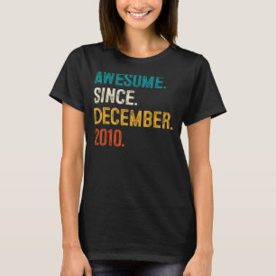 Camiseta 12 años de edad increíble desde diciembre de 2010 