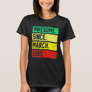 Camiseta 12 años de edad increíble desde el 20 de marzo