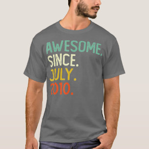 Camiseta 12 años de edad increíble desde julio de 2010