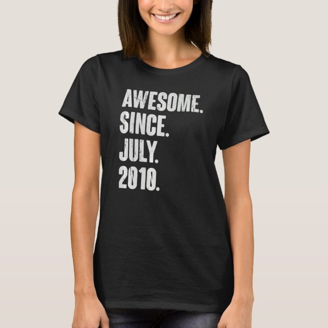 Camiseta 12 años de edad increible desde julio de 2012 (Anverso)
