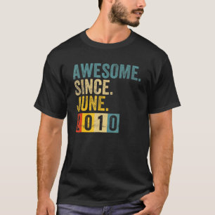 Camiseta 12 años de edad increíble desde junio de 2010