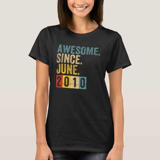 Camiseta 12 años de edad increíble desde junio de 2010 (Anverso)