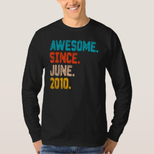 Camiseta 12 años de edad increíble desde junio de 2010