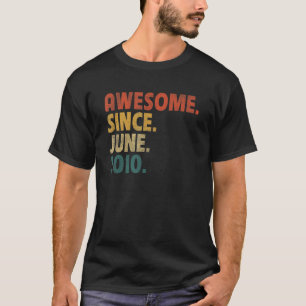 Camiseta 12 años de edad increíble desde junio de 2010
