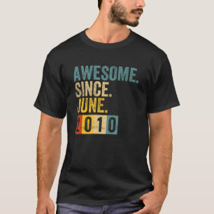 Camiseta 12 años de edad increíble desde junio de 2010