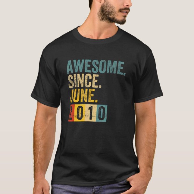 Camiseta 12 años de edad increíble desde junio de 2010 (Anverso)