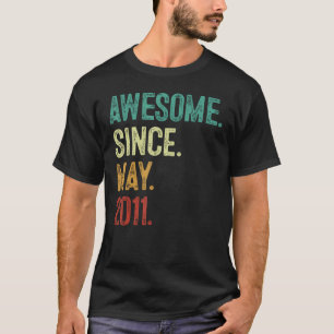 Camiseta 12 años de edad increíble desde mayo de 2011 12º c
