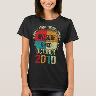 Camiseta 12 años de edad increíble desde octubre de 2010