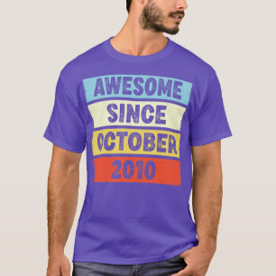 Camiseta 12 años de edad increíble desde octubre de 2010