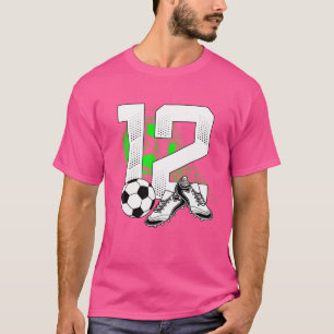 Camiseta 12 Años De Fútbol Juvenil De Cumpleaños