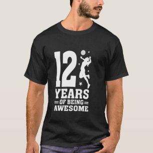 Camiseta 12 Años De Ser Impresionante Cumpleaños 12º Voleib
