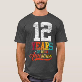 Camiseta 12 Años De Ser Regalos Aterradores De 12 Años