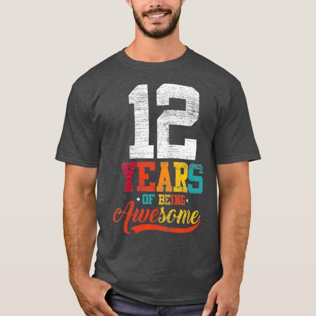 Camiseta 12 Años De Ser Regalos Aterradores De 12 Años (Anverso)