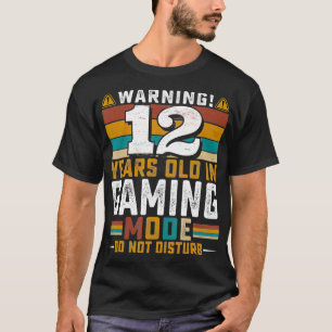 Camiseta 12 años en modo de juego no molestar