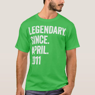 Camiseta 12 años legendarios desde abril de 2011 12º cumple