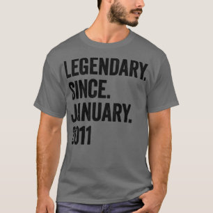 Camiseta 12 años legendarios desde enero de 2011 12º nacimi