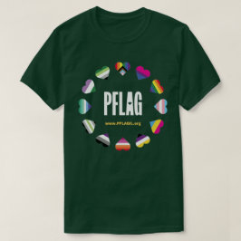 Camiseta 12 Círculo cardíaco PFLAG T-Shirt para fondo oscur