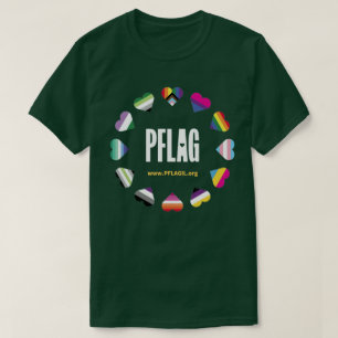 Camiseta 12 Círculo cardíaco PFLAG T-Shirt para fondo oscur