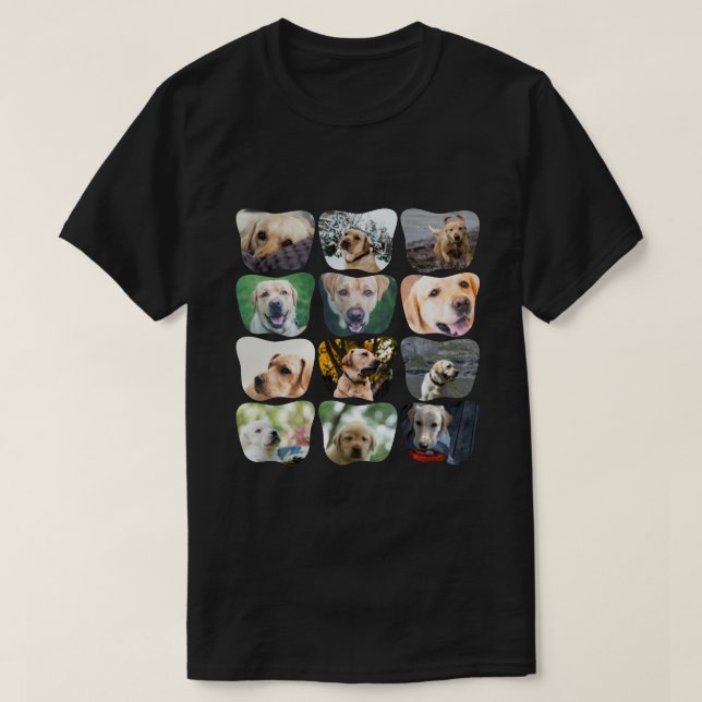 Camiseta 12 Collage de fotos único personalizado (Diseño del anverso)